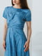 Платье-миди голубое в мелкий горошек | 6506341 | фото 2
