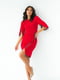Сукня червона з бахромою | 6506414