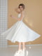 Нарядное платье-миди белого цвета | 6506439 | фото 4
