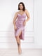 Вечірня сукня лілового кольору з глибоким декольте | 6506517 | фото 2