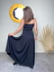 Чорна шифонова сукня на тонких бретелях | 6506530 | фото 3