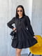 Коротка чорна сукня вільного крою | 6629791 | фото 5