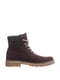 Зимние коричневые ботинки на шнуровке | 6630297 | фото 2