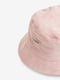 Пудрово-розовая вельветовая панама с лого | 6255411 | фото 4