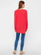 Драпірований оверсайз пуловер червоного кольору | 6255678 | фото 2