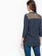 Синя блуза з мереживними вставками | 6255679 | фото 3