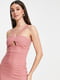 Рожева сукня-міді з оригінальним ліфом | 6303459 | фото 4