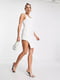 Сукня-міні біла з драпіруванням | 6303463 | фото 2