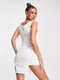 Сукня-міні біла з драпіруванням | 6303463 | фото 3