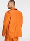Оранжевая куртка без подкладки на контрастных черных пуговках | 6303516 | фото 3