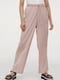 Атласные широкие брюки розового цвета | 6303532