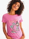 Рожева футболка з принтом | 6303664