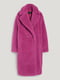 Длинное пальто-тедди прямого кроя ярко-розового цвета | 6630309 | фото 4
