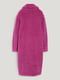 Длинное пальто-тедди прямого кроя ярко-розового цвета | 6630309 | фото 5
