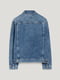 Голубая  джинсовая куртка класического кроя | 6630329 | фото 6