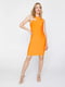 Платье оранжевого цвета с фигурным вырезом | 6630487 | фото 2