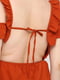 Коричневый комбинезон-шорты с открытой спиной и широкими бретелями | 6630515 | фото 4