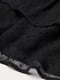 Двухъярусная шифоновая черная юбка в горошек | 6630552 | фото 3
