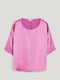 Розовая блуза оверсайз из сатина | 6630749 | фото 5
