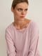 Розовый пижамный лонгслив з кружевными вставками | 6630790 | фото 2