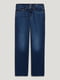 Прямые синие джинсы с потертостями | 6630852 | фото 5