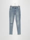Рваные голубые джинсы skinny | 6630862 | фото 5