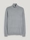 Базовый хлопковый свитер серого цвета | 6630868 | фото 5