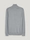 Базовый хлопковый свитер серого цвета | 6630868 | фото 6