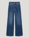 Широкі джинси синього кольору з ефектом потертості | 6630875 | фото 5