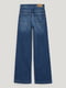Широкі джинси синього кольору з ефектом потертості | 6630875 | фото 6
