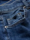 Широкі джинси синього кольору з ефектом потертості | 6630875 | фото 7