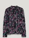 Шифонова блуза в різнокольоровий абстрактний принт з широкими рукавами | 6630890 | фото 5