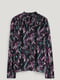 Шифоновая блуза в разноцветный абстрактный принт с широкими рукавами | 6630890 | фото 6