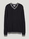 Пуловер бавовняний чорний | 6630918 | фото 5