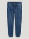 Прямі сині джинси з еластичними манжетами | 6630937 | фото 5