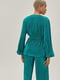 Зелена блузка-плісе з довгим вільним рукавом | 6630977 | фото 4