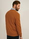 Комплект: коричневый свитер с V-образным вырезом, рубашка в мелкий принт | 6630981 | фото 2