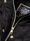Чорна подовжена куртка з капюшоном приталеного фасону | 6630984 | фото 7