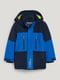 Темно-синя водонепроникна куртка з капюшоном | 6630985