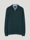 Комплект: зеленый свитер, рубашка в мелкий принт | 6630988 | фото 5