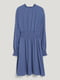 Платье А-силуэта синее | 6631018 | фото 5