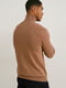 Базовий бавовняний светр коричневого кольору | 6631036 | фото 3