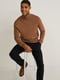 Базовий бавовняний светр коричневого кольору | 6631036 | фото 2