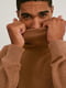 Базовый хлопковый свитер коричневого цвета | 6631036 | фото 4