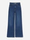 Синие джинсы-клеш с высокой талией | 6631039 | фото 4