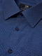 Рубашка slim fit хлопковая синяя | 6631129 | фото 7