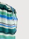 Полупроозрачная блуза в полоску с кулисками на плечах | 6631131 | фото 2