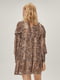 Сукня коричнева з анімалістичним принтом | 6631134 | фото 4