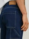 Прямые синие джинсы с карманами | 6631139 | фото 4