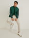 Пуловер зеленый хлопковый | 6631152 | фото 3